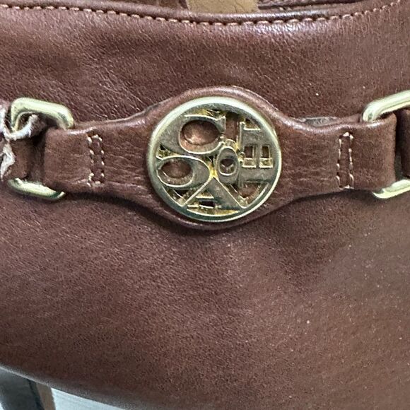 Coach Salene high heel ankle booties brown tan leather ginger 3.5 heel Size 8 - Picture 2 of 15